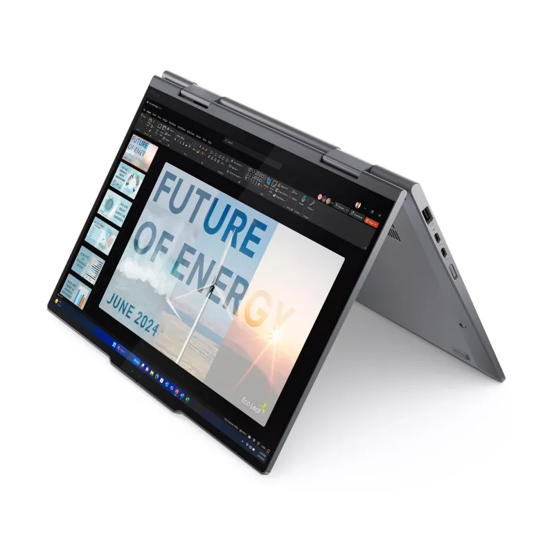 Lenovo ThinkPad X1 2-in-1 Gen 9 Intel Core Ultra 7 155U Hybrid (2-in-1) 35,6 cm (14 cali) Dotykowy WUXGA 16 GB LPDDR5x-SDRAM 512 GB SSD Wi-Fi 6E (802.11ax) Windows 11 Pro Niemiecki Szary