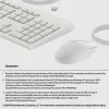 Zestaw przewodowej myszy i klawiatury HP 225, pełnowymiarowa (100%), przewodowa, USB, biała, mysz w zestawie