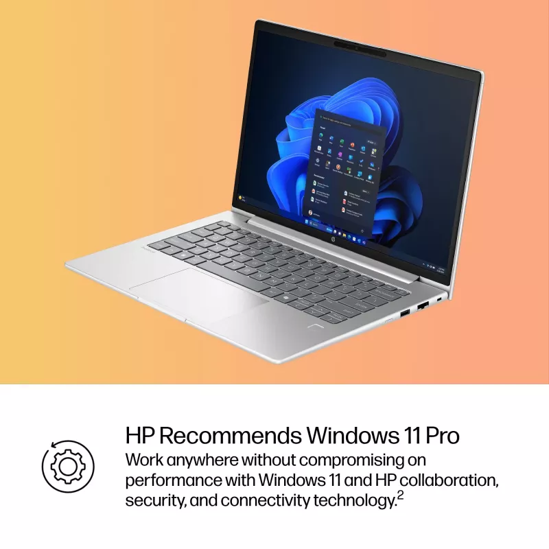 HP ProBook 4 G1iR Intel Core 5 120U Laptop 35,6 cm (14 cali) WUXGA 16 GB DDR5-SDRAM Wi-Fi 6E (802.11ax) Windows 11 Pro Srebrny
