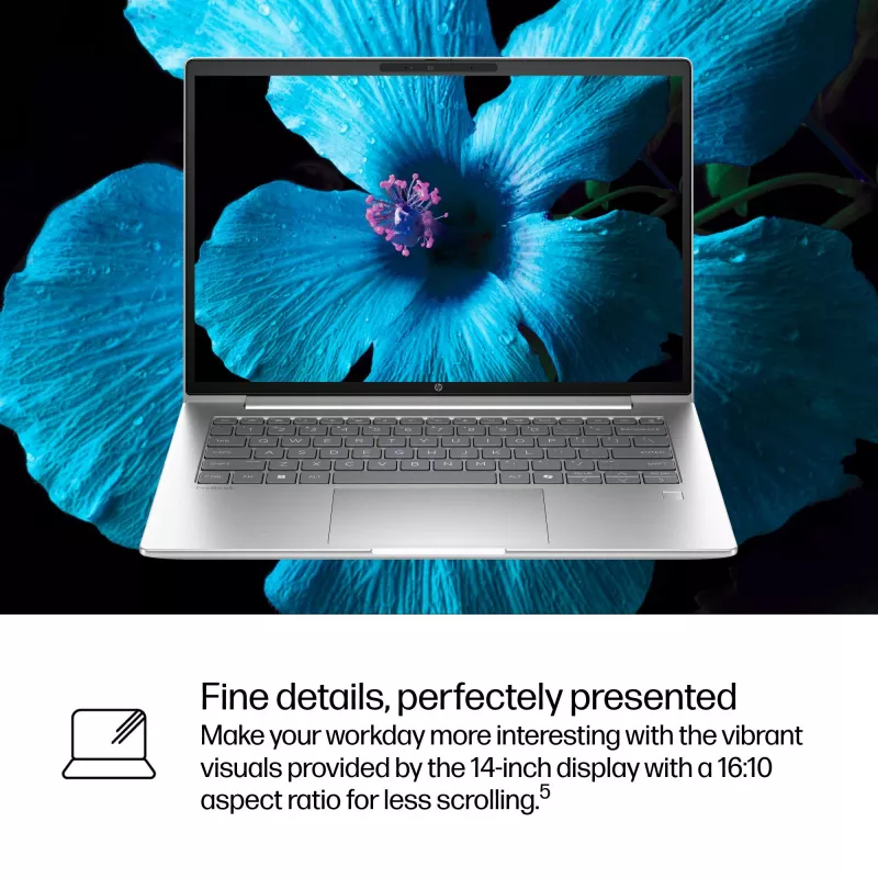 HP ProBook 4 G1iR Intel Core 5 120U Laptop 35,6 cm (14 cali) WUXGA 16 GB DDR5-SDRAM Wi-Fi 6E (802.11ax) Windows 11 Pro Srebrny