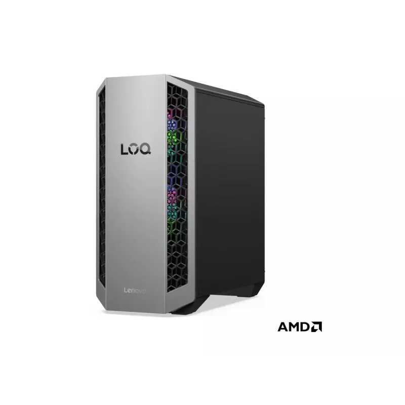 Wieża desktop Lenovo LOQ 26ADR10 — AMD Ryzen 7 8745HX, 32 GB DDR5 (2×16 GB), 1 TB, NVIDIA GeForce RTX 5060 Ti, Windows 11 Home