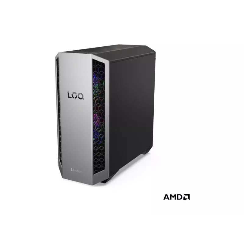 Wieża desktop Lenovo LOQ 26ADR10 — AMD Ryzen 7 8745HX, 32 GB DDR5 (2×16 GB), 1 TB, NVIDIA GeForce RTX 5060 Ti, Windows 11 Home