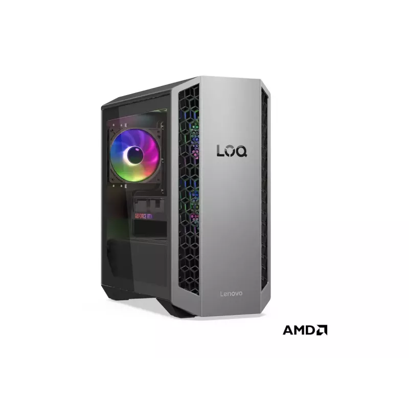 Wieża desktop Lenovo LOQ 26ADR10 — AMD Ryzen 7 8745HX, 32 GB DDR5 (2×16 GB), 1 TB, NVIDIA GeForce RTX 5060 Ti, Windows 11 Home