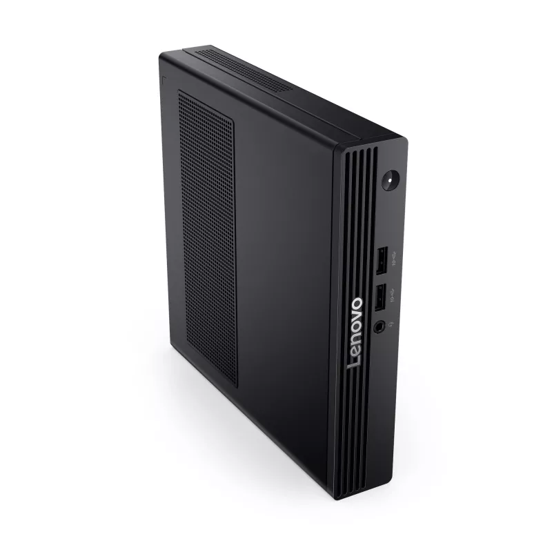 Mini PC Lenovo V100q 13GG Tiny Intel N100, 8 GB RAM DDR5, 256 GB SSD, Wi‑Fi 6, niemiecka klawiatura, czarny