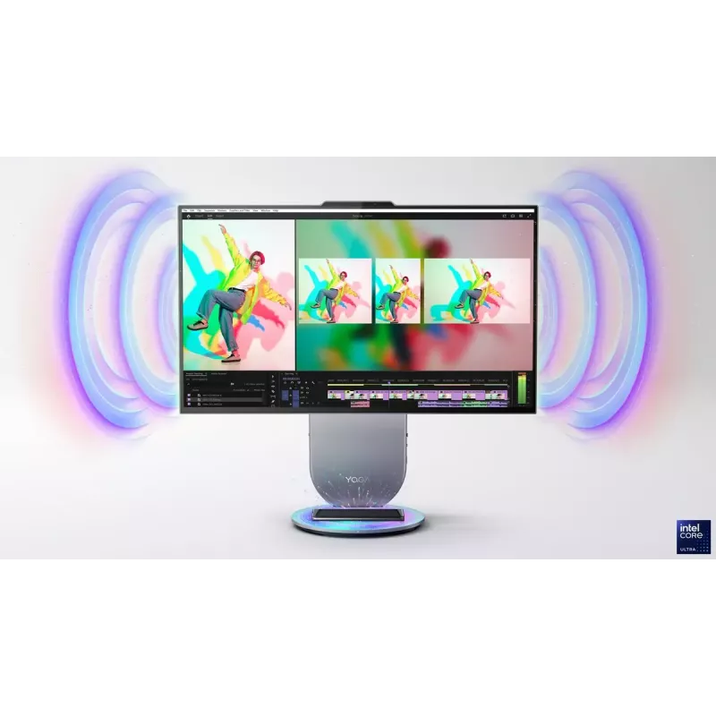 Komputer All-in-One Lenovo Yoga AIO 9 27IAH10 — 27 cali QHD, Intel Core Ultra 7 255H, 16 GB LPDDR5x, 1 TB SSD, Intel Arc 140T, Windows 11 Home