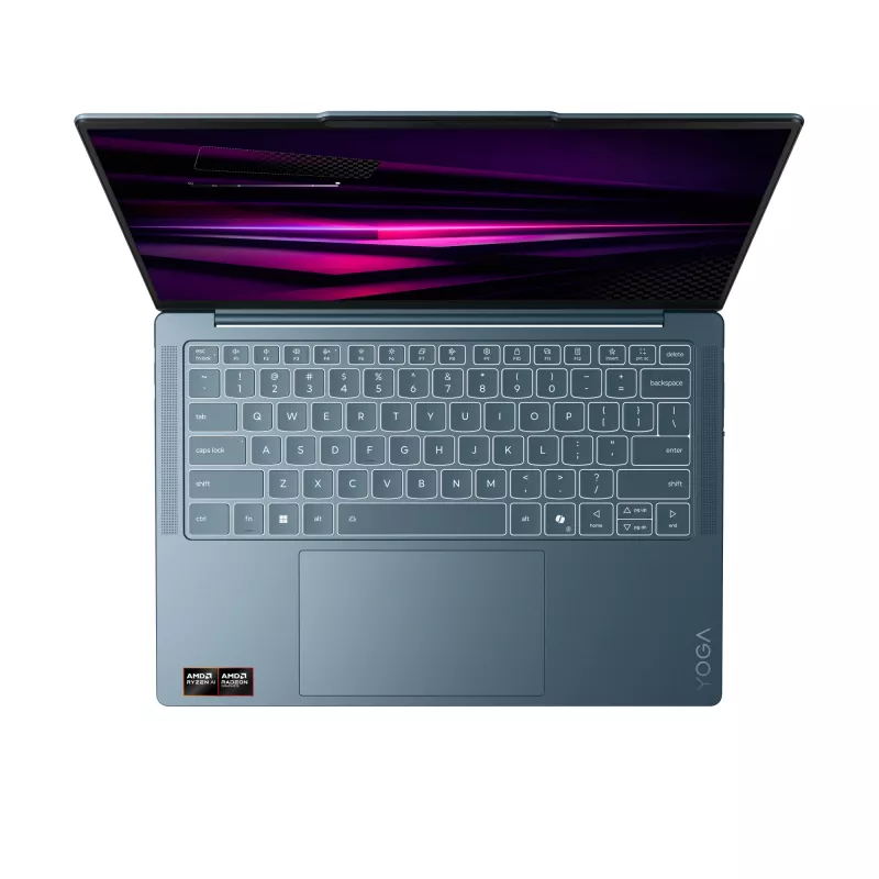 Lenovo Yoga cienki 7 14AGP11 Copilot+ PC AMD Ryzen™ AI 7 445 Laptop 35,6 cm (14 cali) 2.8K 16 GB 1 TB SSD Wi-Fi 7 (802.11be) Windows 11 Home Niemiecki Teal