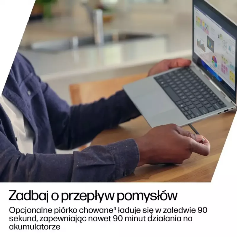 Laptop HP EliteBook 8 Flip G1i 13 Ultra — 13,3-calowy dotykowy WUXGA IPS 400 nitów, Ryzen 7 255U, 32GB LPDDR5x-7500, 1TB SSD, kamera Intel Arc, 62Wh, Windows 11 Pro