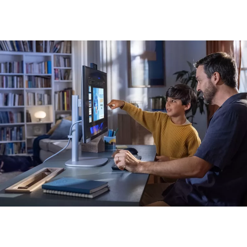 HP EliteStudio 8 AiO G1i U726532GB/512PC Intel Core Ultra 7 265 68.6 cm (27 cali) 2560 x 1440 pikseli Komputer All-in-One 32 GB DDR5-SDRAM 512 GB SSD Windows 11 Pro Wi-Fi 7 (802.11be) AI PC Srebrny