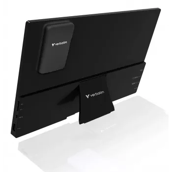 Monitor przenośny VERBATIM 13,3 cala WUXGA (1920x1200) IPS z ekranem dotykowym, bateria, USB-A/USB-C, 3,5 mm, aluminium, 0,925 kg