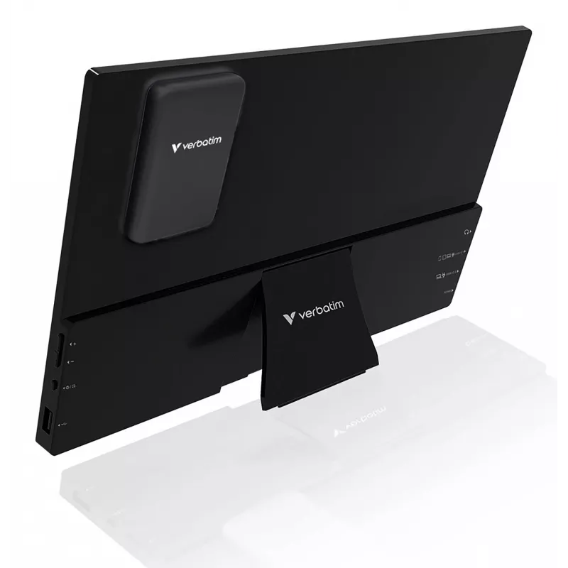 Monitor przenośny VERBATIM 13,3 cala WUXGA (1920x1200) IPS z ekranem dotykowym, bateria, USB-A/USB-C, 3,5 mm, aluminium, 0,925 kg