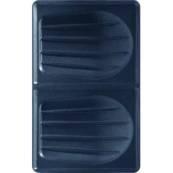 Płyta zapasowa Tefal XA800112 do Snack Collection/SnackTime — czarna, 242×155×44 mm, zestaw 2 szt.