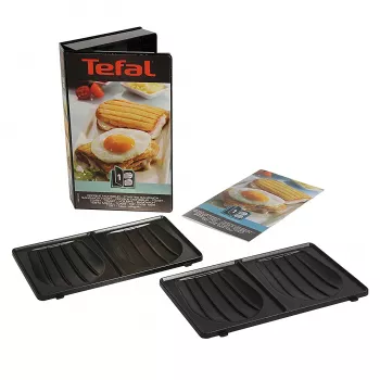 Płyta zapasowa Tefal XA800112 do Snack Collection/SnackTime — czarna, 242×155×44 mm, zestaw 2 szt.