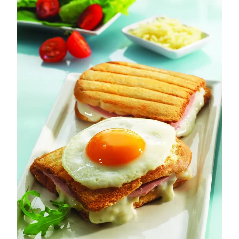 Płyta zapasowa Tefal XA800112 do Snack Collection/SnackTime — czarna, 242×155×44 mm, zestaw 2 szt.