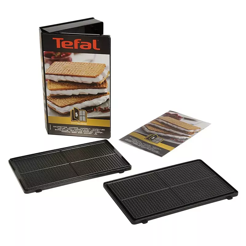 Płyta zapasowa Tefal XA800512 do Snack Collection / SnackTime, czarna, 242×155×44 mm, opakowanie 2 szt.