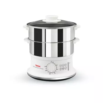 Tefal VC1451 parowar 2 kosze Wolnostojący 900 W Biały, Stal nierdzewna