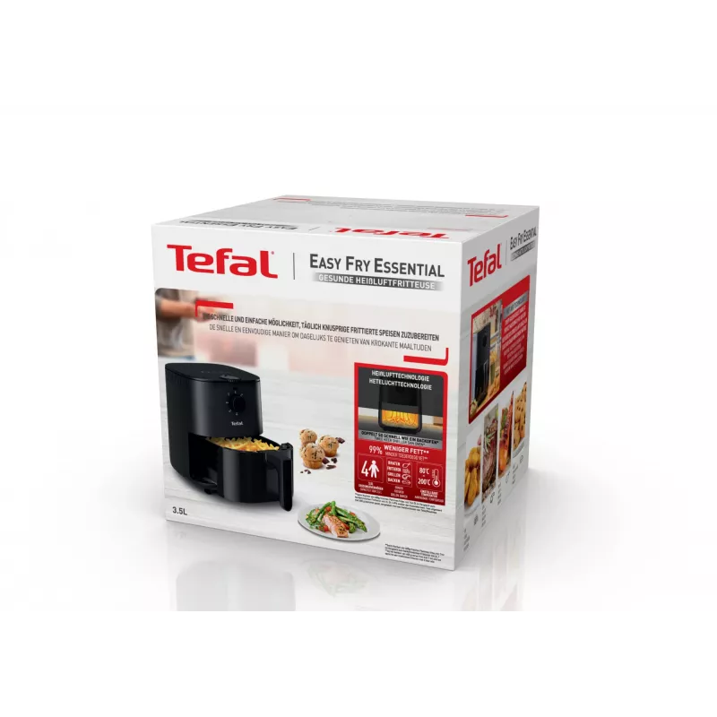 Tefal Easy Fry EY1308 Pojedyncza 3.5 L Wolnostojąca 1030 W Frytownica na gorące powietrze Czarny