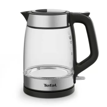 Tefal Glass Kettle KI605830 czajnik elektryczny 1,7 L 2200 W Czarny, Srebrny, Przezroczysty