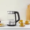 Tefal Glass Kettle KI605830 czajnik elektryczny 1,7 L 2200 W Czarny, Srebrny, Przezroczysty