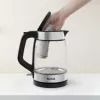 Tefal Glass Kettle KI605830 czajnik elektryczny 1,7 L 2200 W Czarny, Srebrny, Przezroczysty