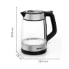 Tefal Glass Kettle KI605830 czajnik elektryczny 1,7 L 2200 W Czarny, Srebrny, Przezroczysty