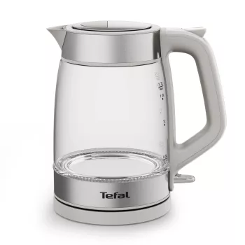 Tefal Glass Kettle KI605B30 czajnik elektryczny 1,7 L 2200 W Szary, Srebrny, Przezroczysty
