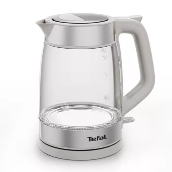 Tefal Glass Kettle KI605B30 czajnik elektryczny 1,7 L 2200 W Szary, Srebrny, Przezroczysty