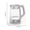 Tefal Glass Kettle KI605B30 czajnik elektryczny 1,7 L 2200 W Szary, Srebrny, Przezroczysty