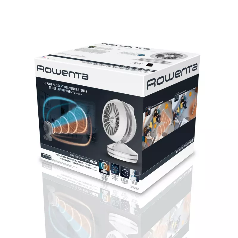 Rowenta HQ7152 Elektryczny termowentylator do użytku wewnętrznego, biały, srebrny