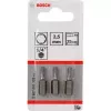 Zestaw bitów wkrętakowych Bosch 3 szt. — hex zabezpieczający 2,5 mm, długość 25 mm, chwyt 1/4 cala
