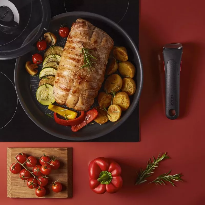 Zestaw garnków Tefal Ingenio L76391 — aluminiowy zestaw mieszany, 4 szt. (rondle Ø16/18/20 cm) czarny