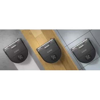Robot odkurzający Rowenta X‑Plorer RR9465WH — bezworkowy, kształt D, pojemnik na kurz 0,35 l, czas pracy 120 min, litowo-jonowy, 97×325×335 mm, czarny