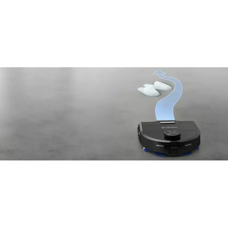 Robot odkurzający Rowenta X‑Plorer RR9465WH — bezworkowy, kształt D, pojemnik na kurz 0,35 l, czas pracy 120 min, litowo-jonowy, 97×325×335 mm, czarny