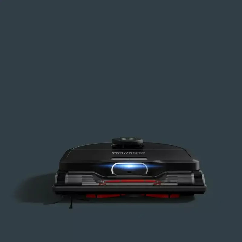 Robot odkurzający Rowenta X‑Plorer RR9465WH — bezworkowy, kształt D, pojemnik na kurz 0,35 l, czas pracy 120 min, litowo-jonowy, 97×325×335 mm, czarny