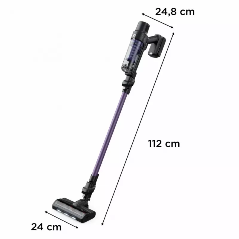 Rowenta RH6A31 2-w-1 odkurzacz pionowy Akumulatorowy Suchy Bezworkowy 140 W Czarny, Fioletowy