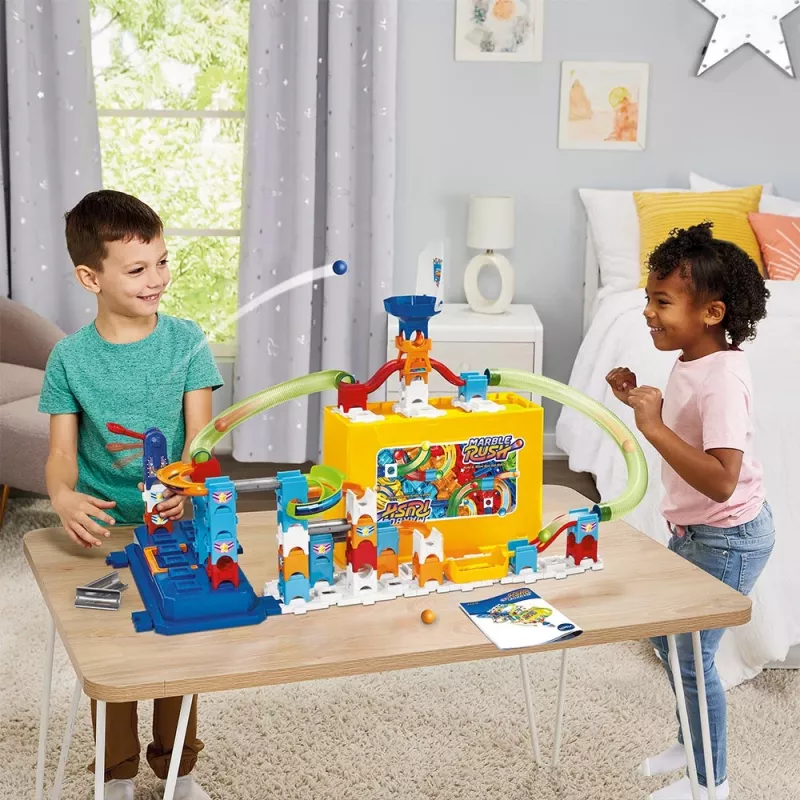 Zestaw konstrukcyjny VTech Marble Rush M400 — 80 elementów, interaktywny tor kulkowy