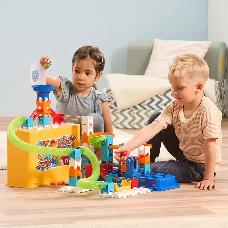 Zestaw konstrukcyjny VTech Marble Rush M400 — 80 elementów, interaktywny tor kulkowy