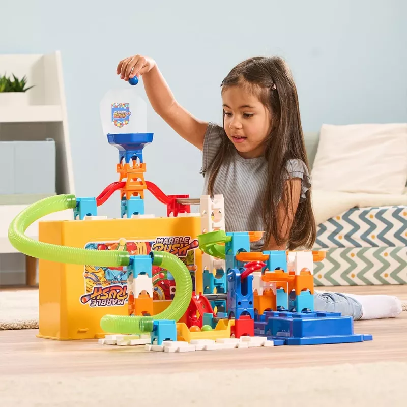 Zestaw konstrukcyjny VTech Marble Rush M400 — 80 elementów, interaktywny tor kulkowy