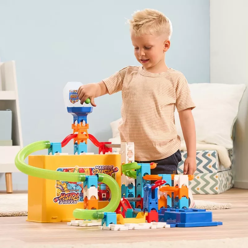 Zestaw konstrukcyjny VTech Marble Rush M400 — 80 elementów, interaktywny tor kulkowy