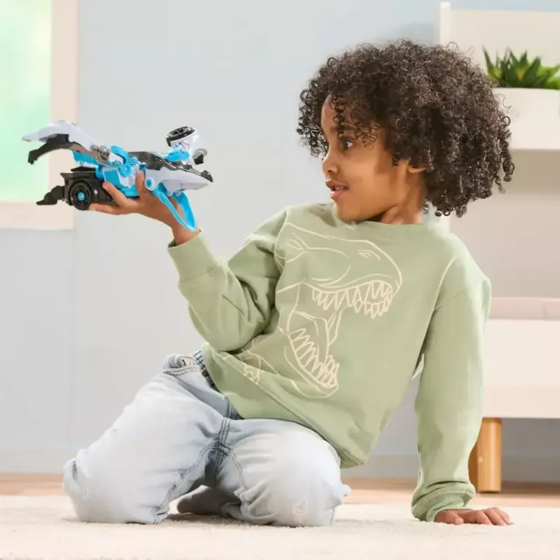 Transformujący Zabawka VTech Switch & Go Dinos Ognisty Pterodaktyl — model VTech 80-572804, elektroniczny transformujący dinozaur/pojazd