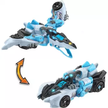 Transformujący Zabawka VTech Switch & Go Dinos Ognisty Pterodaktyl — model VTech 80-572804, elektroniczny transformujący dinozaur/pojazd