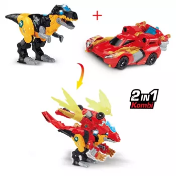 Figurka zabawkowa VTech Switch & Go Combo Mega Dragon — transformujący zestaw pojazd-smok