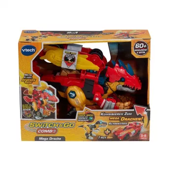 Figurka zabawkowa VTech Switch & Go Combo Mega Dragon — transformujący zestaw pojazd-smok