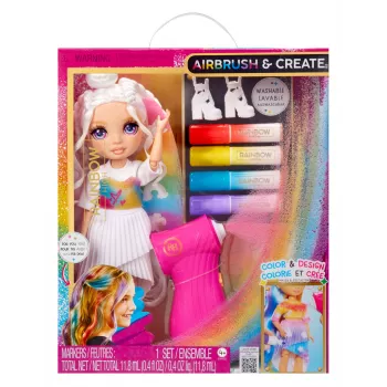 Rainbow High Air Brush & Create Fashion Dolls - fioletowy Eyes, Lalka modowa, Kobieta, 4 lat(a), Chłopiec/Dziewczynka, Wielokolorowy