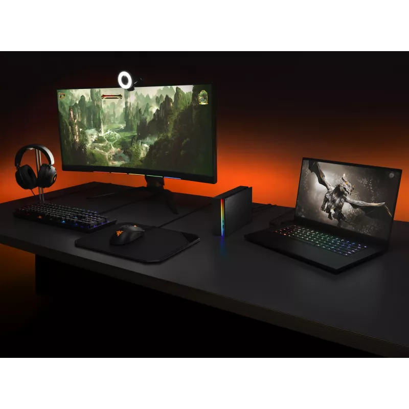 Seagate FireCuda Gaming Hub zewnętrzny dysk twardy 8 TB Micro-USB B / USB Type-A / USB Type-C 3.2 Gen 1 (3.1 Gen 1) Czarny
