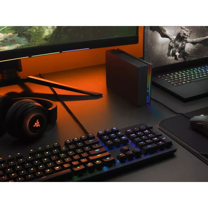Seagate FireCuda Gaming Hub zewnętrzny dysk twardy 8 TB Micro-USB B / USB Type-A / USB Type-C 3.2 Gen 1 (3.1 Gen 1) Czarny