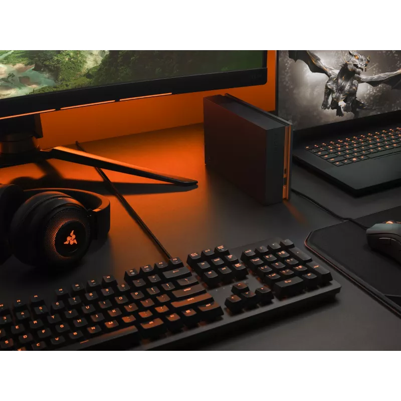 Seagate FireCuda Gaming Hub zewnętrzny dysk twardy 8 TB Micro-USB B / USB Type-A / USB Type-C 3.2 Gen 1 (3.1 Gen 1) Czarny