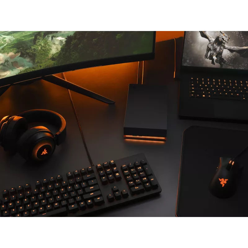 Seagate FireCuda Gaming Hub zewnętrzny dysk twardy 8 TB Micro-USB B / USB Type-A / USB Type-C 3.2 Gen 1 (3.1 Gen 1) Czarny