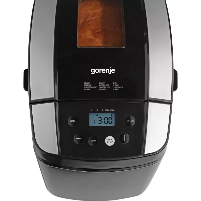 Gorenje BM1210BK automat do pieczenia chleba 800 W Czarny, Szary