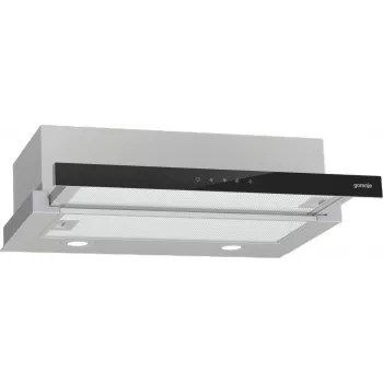 Okap kuchenny Gorenje TH64E3SGB, półzabudowany (wysuwany), stal nierdzewna, 350 m³/h