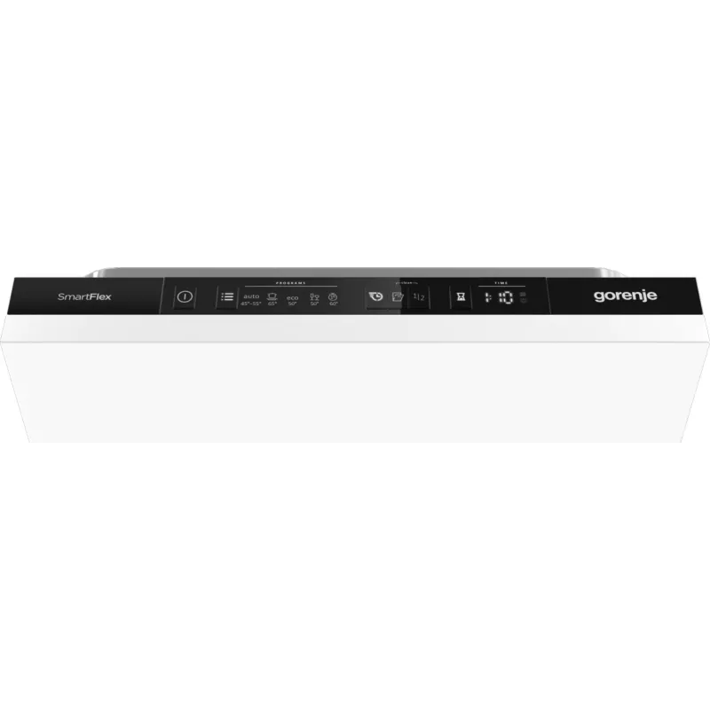 Gorenje Diskmaskin GV561D10 BK070, w pełni zabudowana, Slimline (45 cm), Biały, Standard (80 - 85 cm), Czarny, Przyciski
